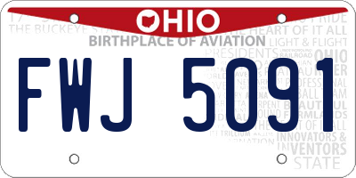 OH license plate FWJ5091