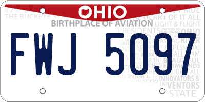 OH license plate FWJ5097