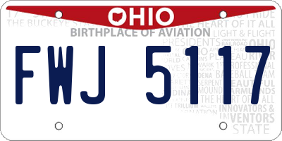 OH license plate FWJ5117