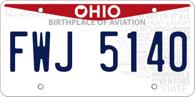 OH license plate FWJ5140