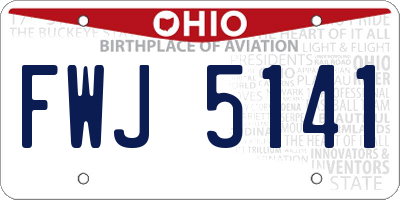 OH license plate FWJ5141