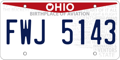 OH license plate FWJ5143