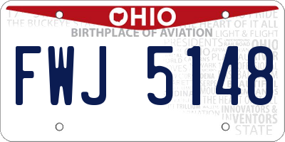 OH license plate FWJ5148
