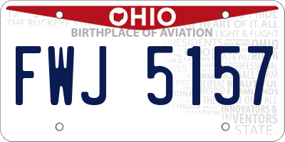 OH license plate FWJ5157