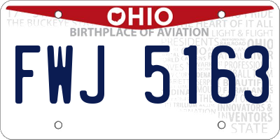 OH license plate FWJ5163