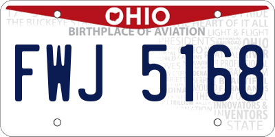 OH license plate FWJ5168