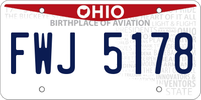 OH license plate FWJ5178