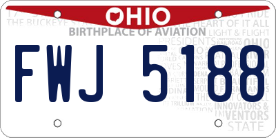 OH license plate FWJ5188