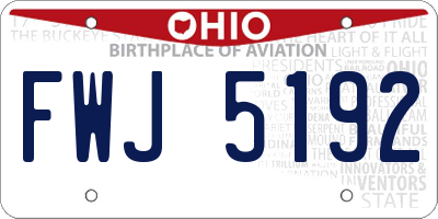 OH license plate FWJ5192