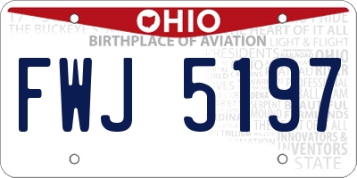 OH license plate FWJ5197