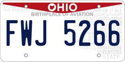 OH license plate FWJ5266