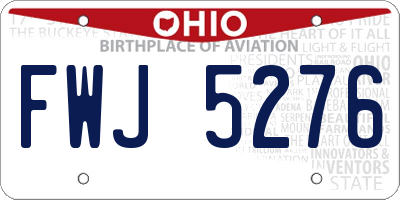OH license plate FWJ5276