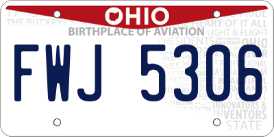 OH license plate FWJ5306