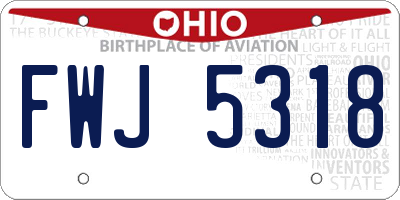 OH license plate FWJ5318