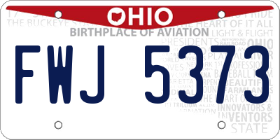 OH license plate FWJ5373