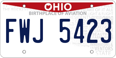 OH license plate FWJ5423