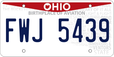 OH license plate FWJ5439