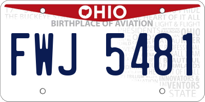 OH license plate FWJ5481