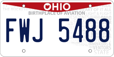 OH license plate FWJ5488