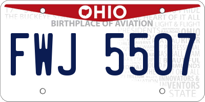 OH license plate FWJ5507