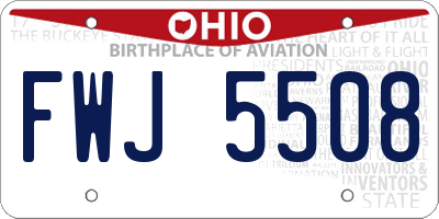 OH license plate FWJ5508