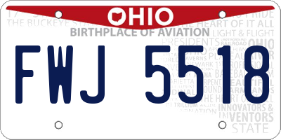 OH license plate FWJ5518