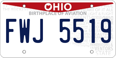 OH license plate FWJ5519