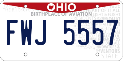 OH license plate FWJ5557
