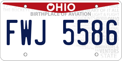 OH license plate FWJ5586