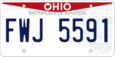 OH license plate FWJ5591