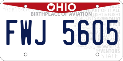 OH license plate FWJ5605