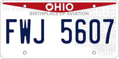 OH license plate FWJ5607