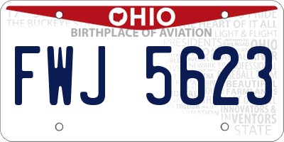 OH license plate FWJ5623