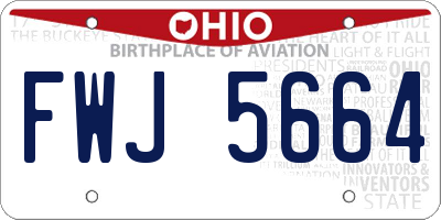 OH license plate FWJ5664