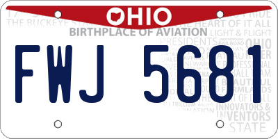 OH license plate FWJ5681