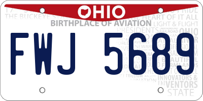 OH license plate FWJ5689