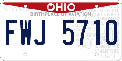 OH license plate FWJ5710