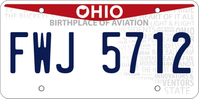 OH license plate FWJ5712