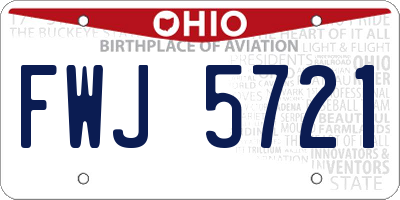 OH license plate FWJ5721
