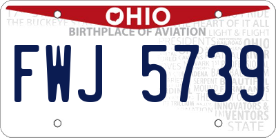 OH license plate FWJ5739
