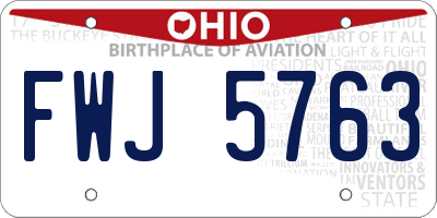 OH license plate FWJ5763