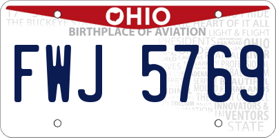 OH license plate FWJ5769