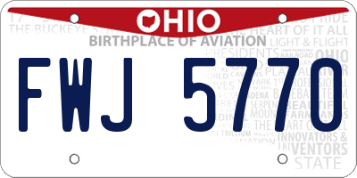 OH license plate FWJ5770