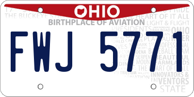 OH license plate FWJ5771