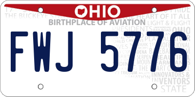 OH license plate FWJ5776