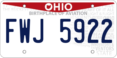 OH license plate FWJ5922