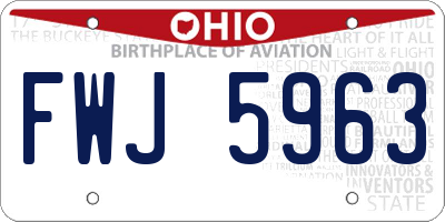 OH license plate FWJ5963