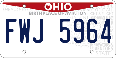 OH license plate FWJ5964