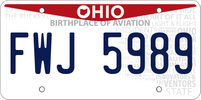 OH license plate FWJ5989