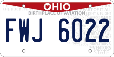 OH license plate FWJ6022